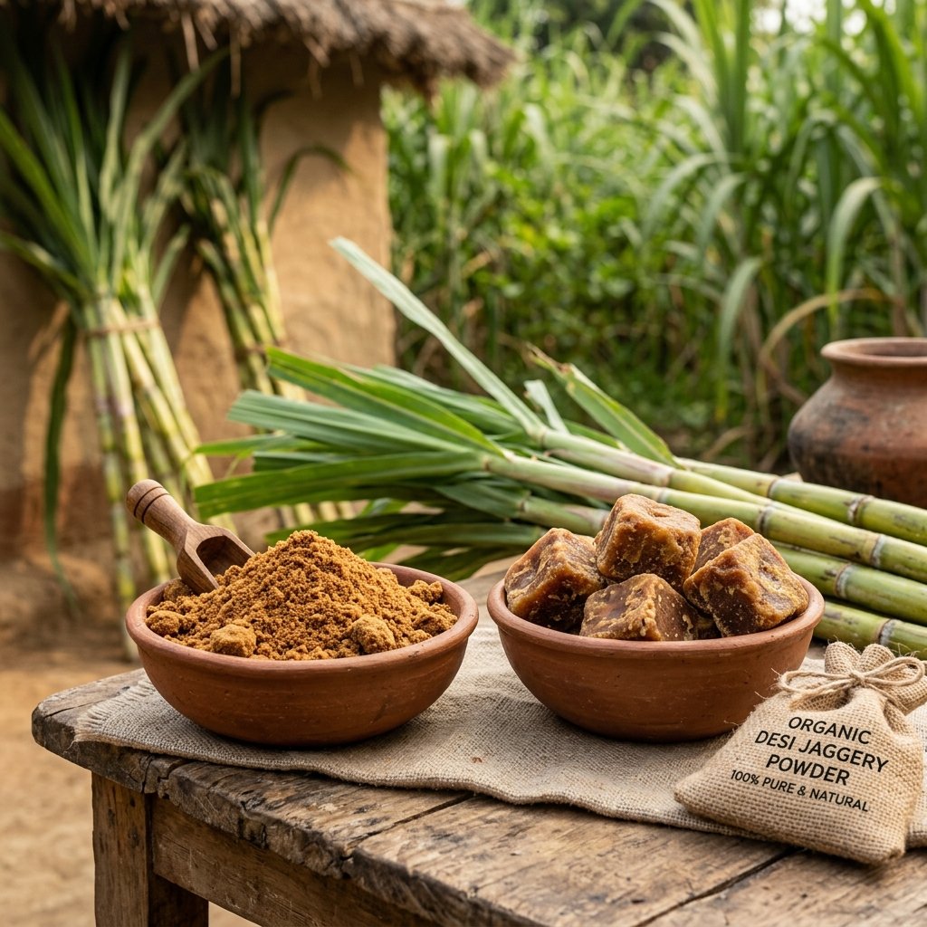 Organic Desi Jaggery Powder (Gud) (ગુજરાતી)